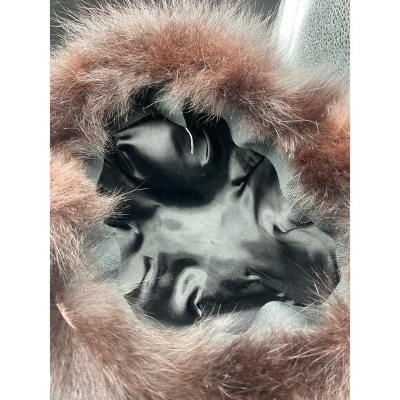 Vintage Black Fox Fur Hat, Vintage Fox Fur Hat, Estate Fox Fur‎ Hats Cossack - Picture 4 of 4